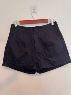 Kittenish High Waisted Pleated Tailored Shorts